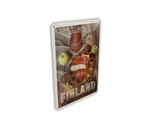 Femer Tin Postcard Travel 10 x 14 cm Finland Christmas Apple Delicacy Sign