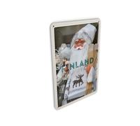 Femer Tin Postcard Travel 10 x 14 cm Finland Christmas Santa Sign