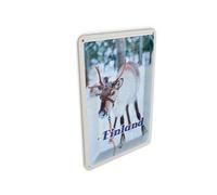 Femer Tin Postcard Travel 10 x 14 cm Finland Deer Forest Cold Snow Sign
