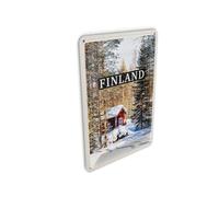 Femer Tin Postcard Travel 10 x 14 cm Finland Winter Time Snow Forest Decorative Sign