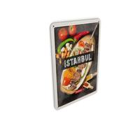 Femer Tin Postcard Travel 10 x 14 cm Istanbul Turkey Kebab Meat Steak