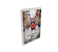Femer Tin Postcard Travel 10 x 14 cm Istanbul Turkey Tram Travel Destination
