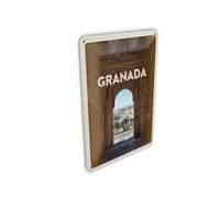 Femer Tin Postcard Travel 10 x 14 cm Retro Granada Spain Architecture Decoration