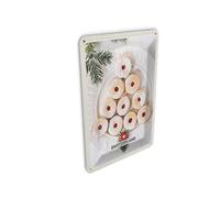 Femer Tin Postcard Travel 10 x 14 cm Switzerland Christmas Pastry Jam Sign