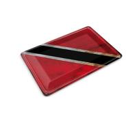 Femer Tin Postcard Trinidad and Tobago Flag 14 x 10 cm Flag Rust Decorative Sign