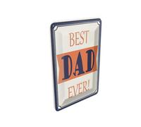 Femer Tin Postcard with German Text 10 x 14 cm Best Dad Ever Best Dad