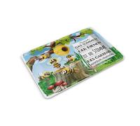 Femer Tin Postcard with German Text 10 x 14 cm Das Summen der Bienen ist die Stimme des Gartens [German Language]