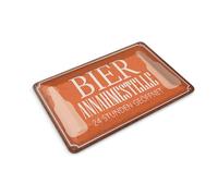 Femer Tin Postcard with German Text 14 x 10 cm Beer Receiving Point 24 Hours Decoration