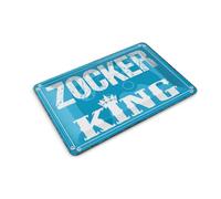 Femer Tin Postcard with German Text 14 x 10 cm Gamer King Decoration