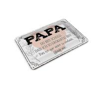 Femer Tin Postcard with German Text 14 x 10 cm Papa du schuld ich so großartig Decoration
