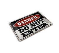 Femer Tin Postcard with German Text 14 x 10 cm Warning Do Not Enter Betreten Verbot