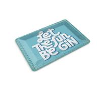 Femer Tin Postcard with German Text Alcohol Let the Fun Be Gin 14 x 10 cm Decorative Sign