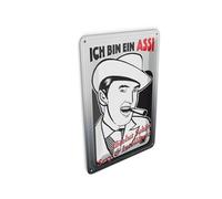 Femer Tin Postcard with German Text "Ich bin ASSI schön intelligent" [German Language]