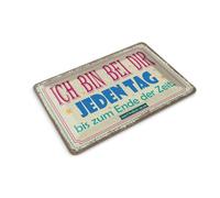 Femer Tin Postcard with German Text "Ich bin bei dir jeden Tag bis zum ende der Zeit Ich bin bei dir jeden Tag bis zum ende der Zeit