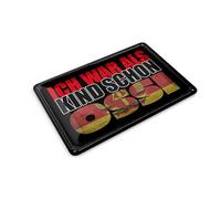 Femer Tin Postcard with German Text 'Ich war als Kind schon Ossi' Decorative Sign 14 x 10 cm