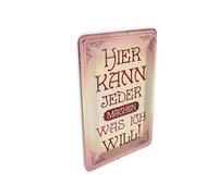 Femer Tin Postcard with Saying 10 x 14 cm Can Everyone Make What Will Decorative Sign