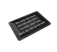 Femer Tin Postcard with Saying 14 x 10 cm ihr lacht weil ich anders bin Decorative Sign