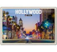 FEMER Tin Sign 30 x 20 cm Hollywood USA Hollywood Boulevard Decorative Tin Sign