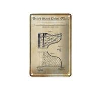 Femer Tin Sign Patent 12 x 18 cm Design for a Piano Strength Decorative Sign