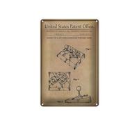 Femer Tin Sign Patent Design for a Joy-Stick for Video Games Design 20 x 30 cm