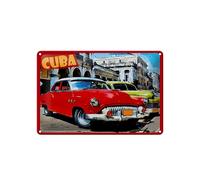 Femer Tin Sign Travel 20 x 30 cm Cuba Oldtimer Cars Decorative Sign