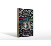Femer Wooden Sign Cocktail 20 x 30 cm Various Cocktails Table Look Decorative Sign