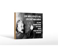 Femer Wooden Sign Quote 12 x 18 cm Einstein Board Good Idea Can You Recognize It Sign