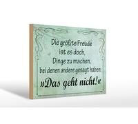 Femer Wooden Sign Saying 20 x 30 cm Biggest Joy Things to Make Where Others