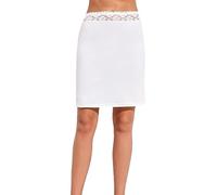 FeMereina Half Slips for Under Dresses Skirt Extenders Skirt Womens Half Slip Satin Anti Static Lace Long Underskirt (White#1, L)