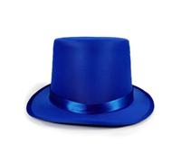 FeMereina Magician Party Hat Halloween Victorian Costume Top Hats for Prom Dance (Deep Royal Blue, One Size)