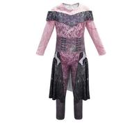 FeMereina Party City Descendants 3 Audrey Halloween Costume for Girls,Superhero Halloween Long Sleeve Jumpsuit Party Cosplay Outfit (Purple, 9-10 Years)