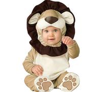 FeMereina Unisex-Baby Animal Onesie Costume Cartoon Animal Outfit Homewear Kids' One-Piece Rompers Winter Warm Lion Leopard Giraffe Costume Halloween Cosplay Outfits (Little Lion, 6-12 Months)