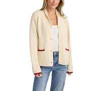 FeMereina Women Shawl Collar Cardigan Sweater Lobster Print Long Sleeve Button Down Jumper Tops Vintage Chunky Knit Coat (Red, XL)