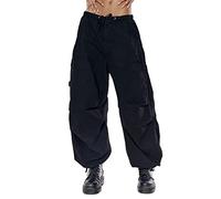 FeMereina Womens Baggy Cargo Pants Casual Low Waist Adjustable Drawstring Joggers Sweatpants Trousers Punk Streetwear