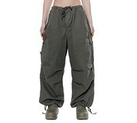 FeMereina Womens Baggy Cargo Pants Casual Low Waist Adjustable Drawstring Joggers Sweatpants Trousers Punk Streetwear