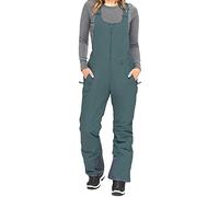 FeMereina Womens Insulated Water Resistant Ski Snow Bib Pants Windproof Zip Front Jumpsuit Snowboard Pants Winter Overalls (Gray, Small)