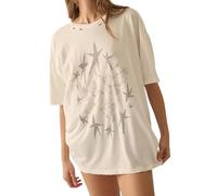 FeMereina Womens Oversized Vintage Flower Graphic Tees Tops Y2k California Aesthetic Baggy T-Shirts Fruit Coastal Summer (Mixed Color, M)