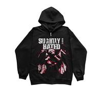 FeMereina Women's Y2K Zip Up Hoodie Gothic Graphic Print Jacket Long Sleeve Spider Print Oversized Pullover Sweatshirt Egirl Streetwear (Black 2, M)