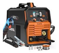 FEMEROL MIG Welder 200A, 4 in 1 MIG Gas/Flux Core/Stick/Lift TIG Welding Machine Multi-Process Welding Machine, Large LED Display 110V/220V Multi Welder