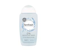 Femfresh 0% Sensitive Intimate Wash, Feminine Hygiene Shower & Bath Gel Cleanser, pH Balanced, Soap & Fragrance Free Feminine Wash, Vegan Formula with Lotus Flower Extract, 250ml