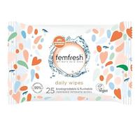 Femfresh Feminine Intimate Wipes 25 Wipes Pack Biodegradable and Flushable Gentle Daily Freshness pH Balanced Intimate Hygiene Wipes Suitable for Sensitive Skin On the Go Use