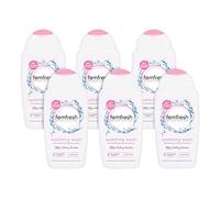 Femfresh Ultimate Care Soothing Wash - Intimate Vaginal Feminine Hygiene Shower Gel Cleanser - pH Balanced, Soap Free w.Hydrating Cranberry & Probiotics Extract, Long-Lasting - 6 x 250 ml Multi Pack