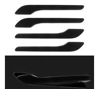 Femibon Door Handle Cover FIt for Tesla Model 3/Model y 2017-2025,Carbon Fiber Door Handle Wrap for Tesla Protection Accessories (Gloss Black Pattern)