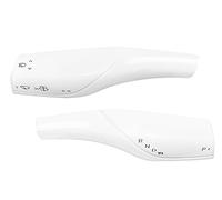 Femibon Steering Lever Cover for Tesla Model 3 Model Y 2017-2024, Carbon Fiber Pattern Car Gear Shift Cover, Tesla Model 3 Model Y 2024 Carbon Fiber Accessories 2 PCS(White)