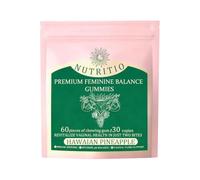 Feminine Balance Gummies - Supports Vaginal Health - pH Balance and Immune Defence - Balances Gut Microbiome - Gluten-Free, Hawaiian Pineapple Flavour (1 Bag)