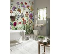 Feminine bedroom floral Wallpaper Wall Mural decor design Black White Pink Rose