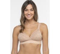 Feminine Cross Your Heart Bra beige