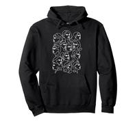 Feminine Faces Abstract Line Art For Feminist Artist Pullover Hoodie