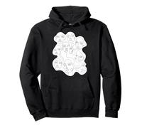 Feminine Faces Abstract Line Art For Feminist Artist Pullover Hoodie