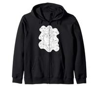 Feminine Faces Abstract Line Art For Feminist Artist Zip Hoodie